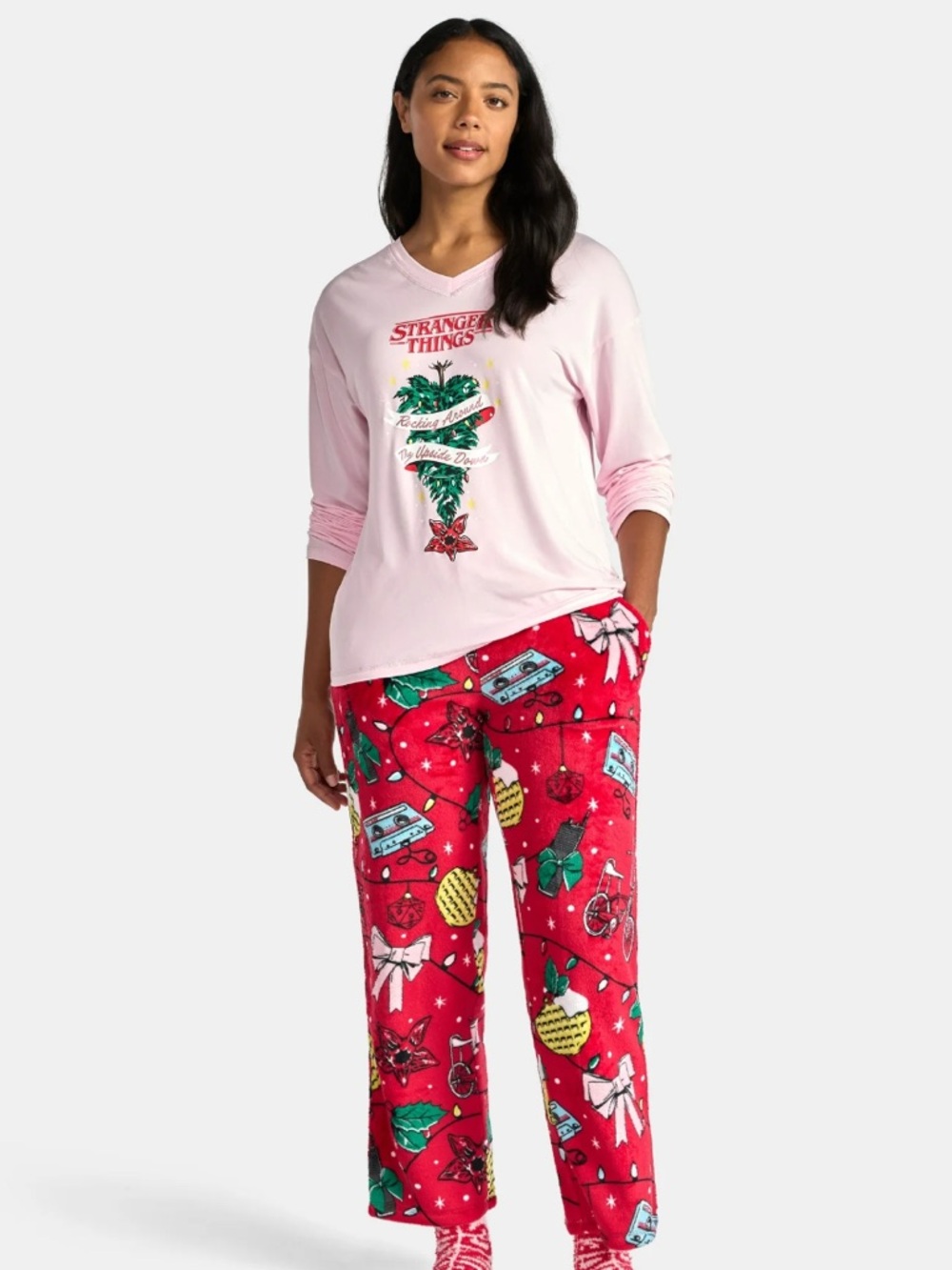 Stranger Things Christmas Matching 2-Piece PJ Set